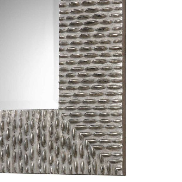 Uttermost Cressida Metallic Silver Staggered Beads Mirror
