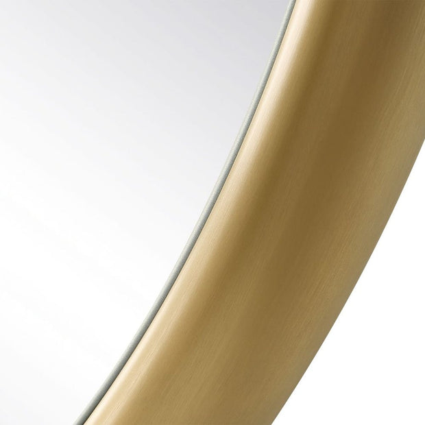 Uttermost Atkinson Plated Antique Brass Round Mirror