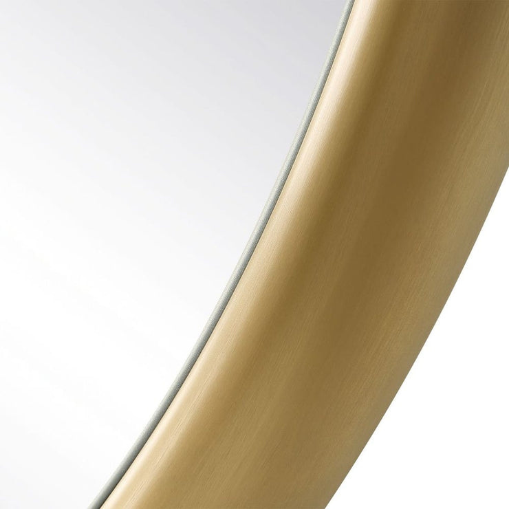 Uttermost Atkinson Plated Antique Brass Round Mirror