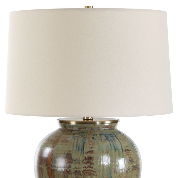 Uttermost Olisa Earthy Toned Table Lamp With Off- White Shade