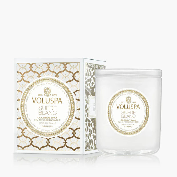 Voluspa Suede Blanc Classic Candle ~ 9.5oz