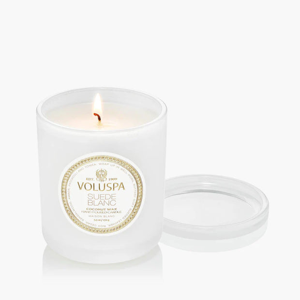Voluspa Suede Blanc Classic Candle ~ 9.5oz