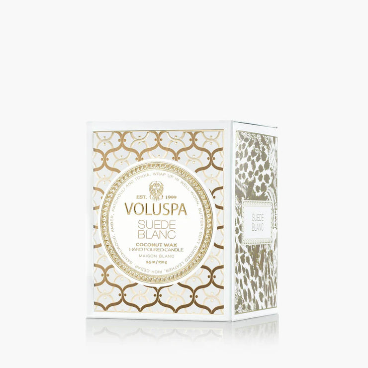 Voluspa Suede Blanc Classic Candle ~ 9.5oz