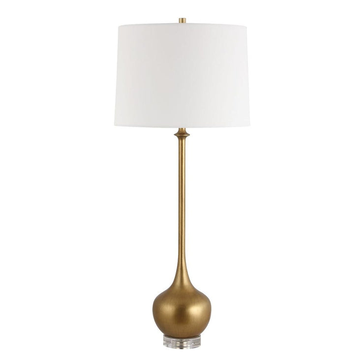 Uttermost Good As Gold Buffet Lamp With White Linen Shade