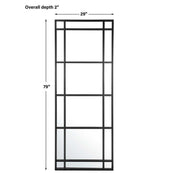 Uttermost Atticus Satin Black Iron Mirror