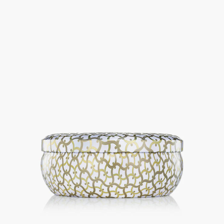 Voluspa Suede Blanc 3 Wick Tin Candle ~ 12oz