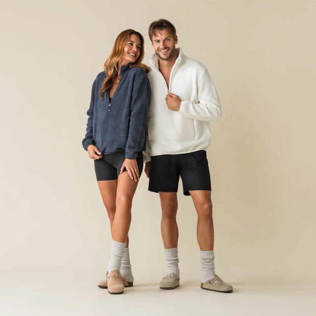 Kashwere Lounge Ultra Soft Oyster & Bone Heathered Spa Socks