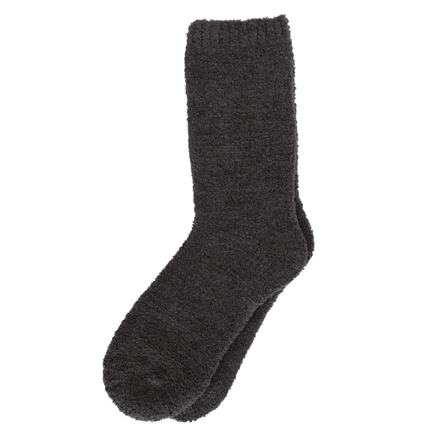 Kashwere Ankle Calf Midnight Grey Spa Socks Chenilla Classic