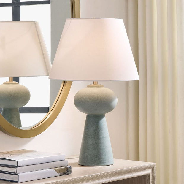 Uttermost Elwyn Light Dusty Blue Glaze Table Lamp