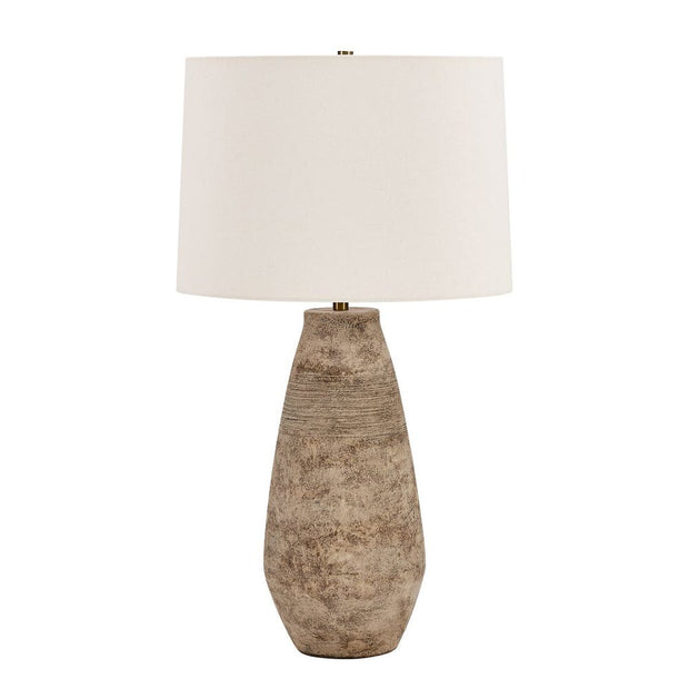 Uttermost Dunford Distressed Light Gray Wash And Dark Brown Undertones Table Lamp