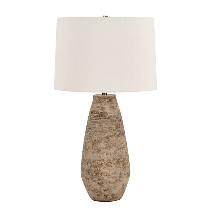 Uttermost Dunford Distressed Light Gray Wash And Dark Brown Undertones Table Lamp