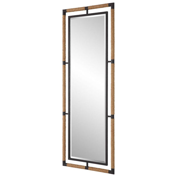 Uttermost Melville Natural Rope And Rust Black Tall Mirror