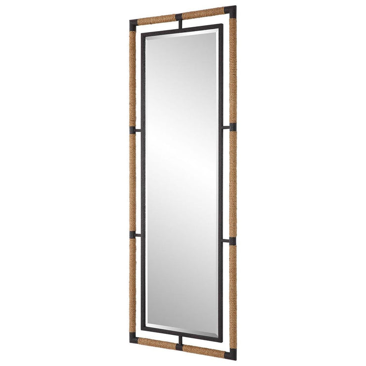 Uttermost Melville Natural Rope And Rust Black Tall Mirror