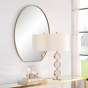Uttermost Cabell Brushed Brass Oval Mirror