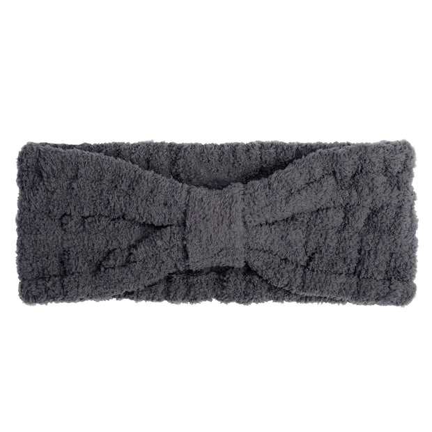 Kashwere Ultra Plush Midnight Grey Headwrap
