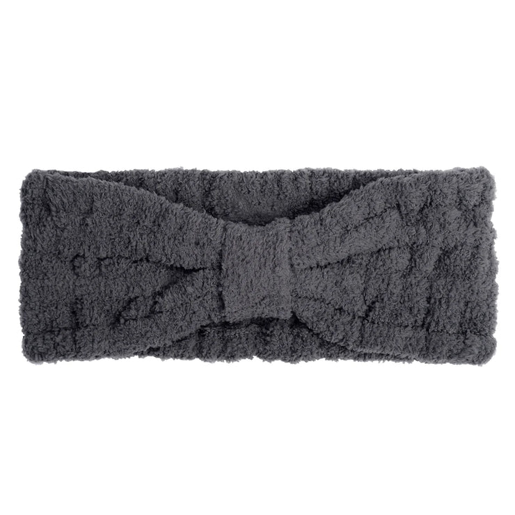 Kashwere Ultra Plush Midnight Grey Headwrap