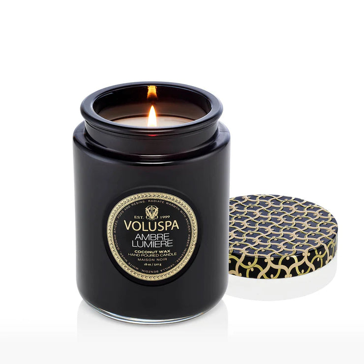 Voluspa Amber Lumiere Large Jar Candle ~ 18oz