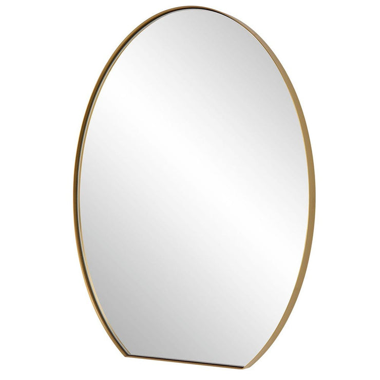 Uttermost Cabell Brushed Brass Oval Mirror