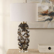 Uttermost Cuoco Chocolate Browns And Off- Whites Table Lamp