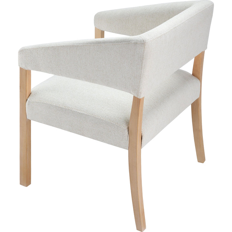 Surya Grace Modern Cream Fabric with Beech Wood Dining Armchair