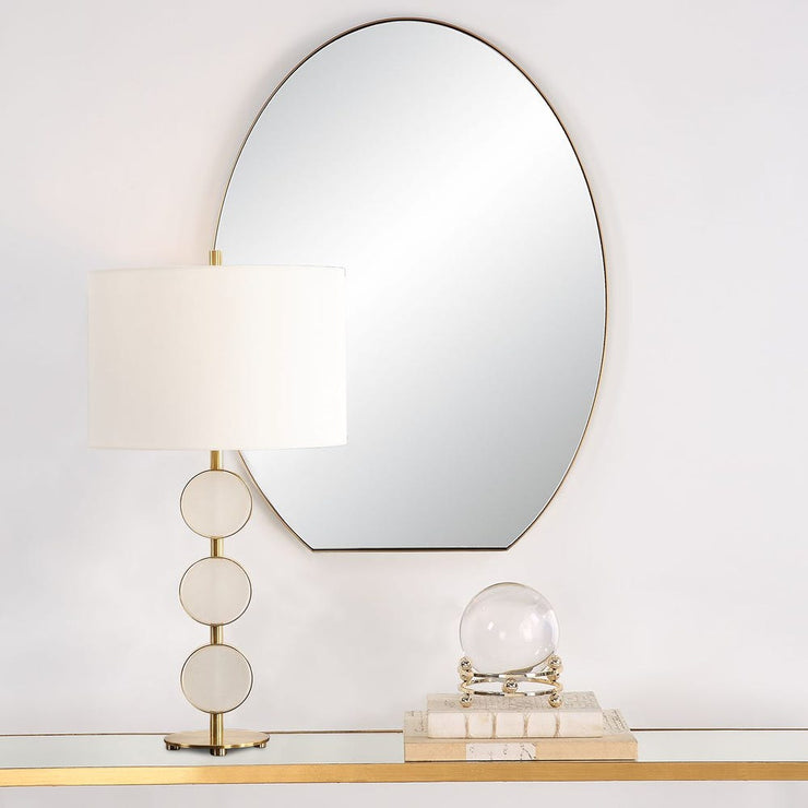 Uttermost Cabell Brushed Brass Oval Mirror