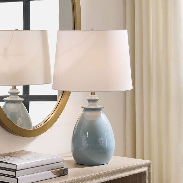 Uttermost Lorene Light Blue Glaze Table Lamp
