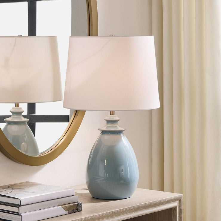 Uttermost Lorene Light Blue Glaze Table Lamp