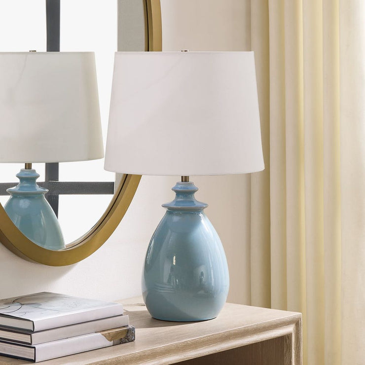 Uttermost Lorene Light Blue Glaze Table Lamp