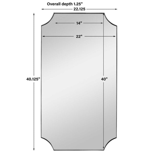 Uttermost Lennox Polished Nickel Mirror