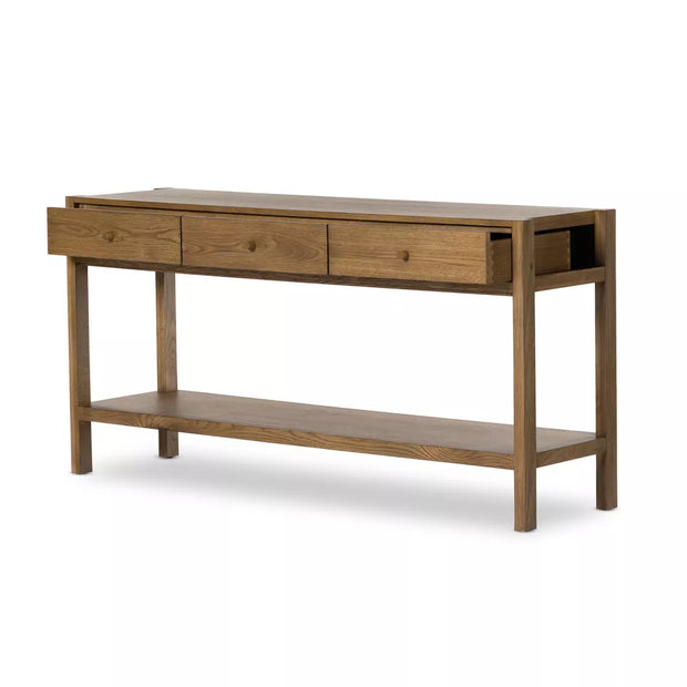 Four Hands Meadow Console Table  ~ Tawny Oak Wood Finish