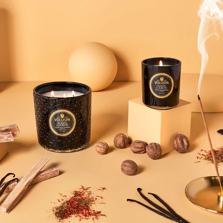Voluspa Amber Lumiere Boxed Luxe Candle ~ 30oz