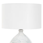 Uttermost Clary White And Gray Striped Table Lamp