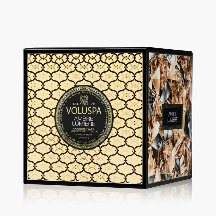 Voluspa Amber Lumiere Boxed Luxe Candle ~ 30oz