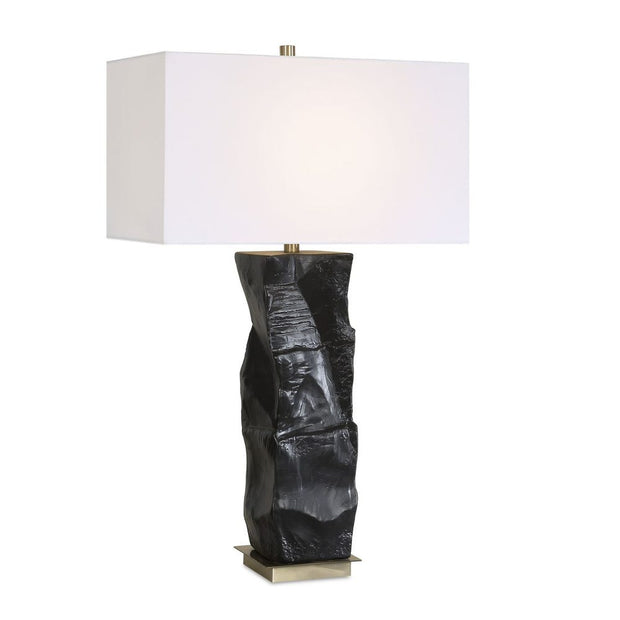 Uttermost Altaria Satin Black Textured Table Lamp
