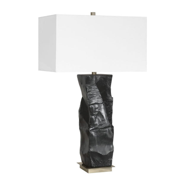 Uttermost Altaria Satin Black Textured Table Lamp