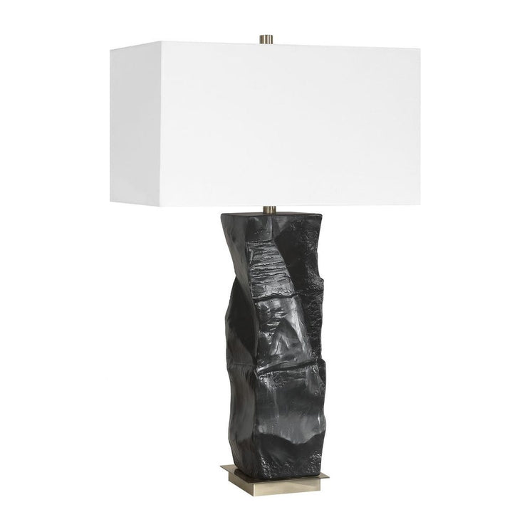 Uttermost Altaria Satin Black Textured Table Lamp