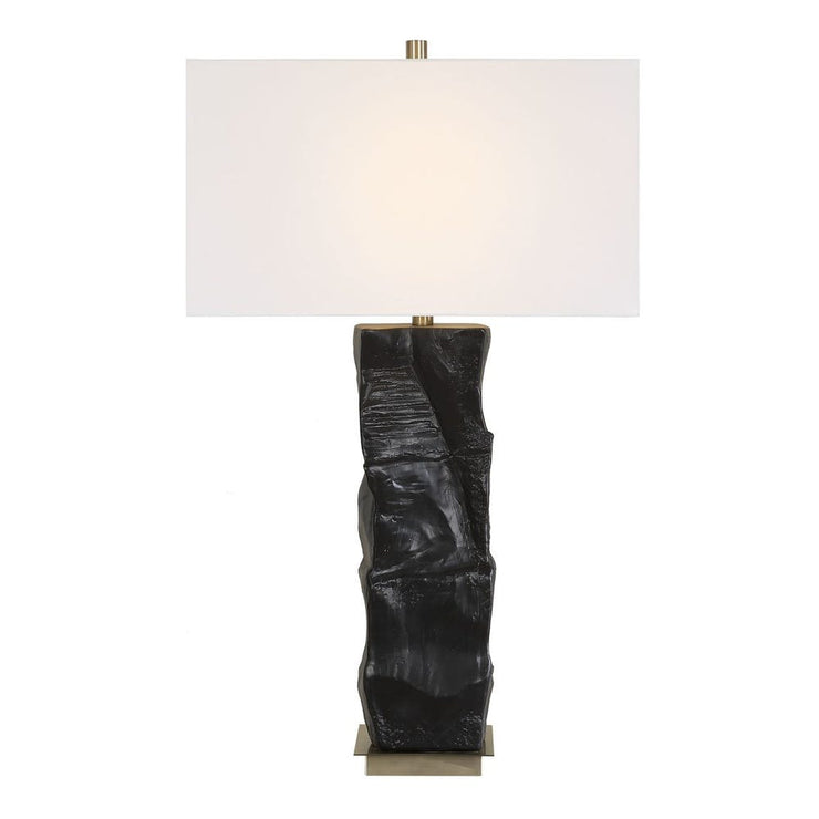 Uttermost Altaria Satin Black Textured Table Lamp