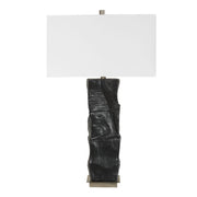 Uttermost Altaria Satin Black Textured Table Lamp