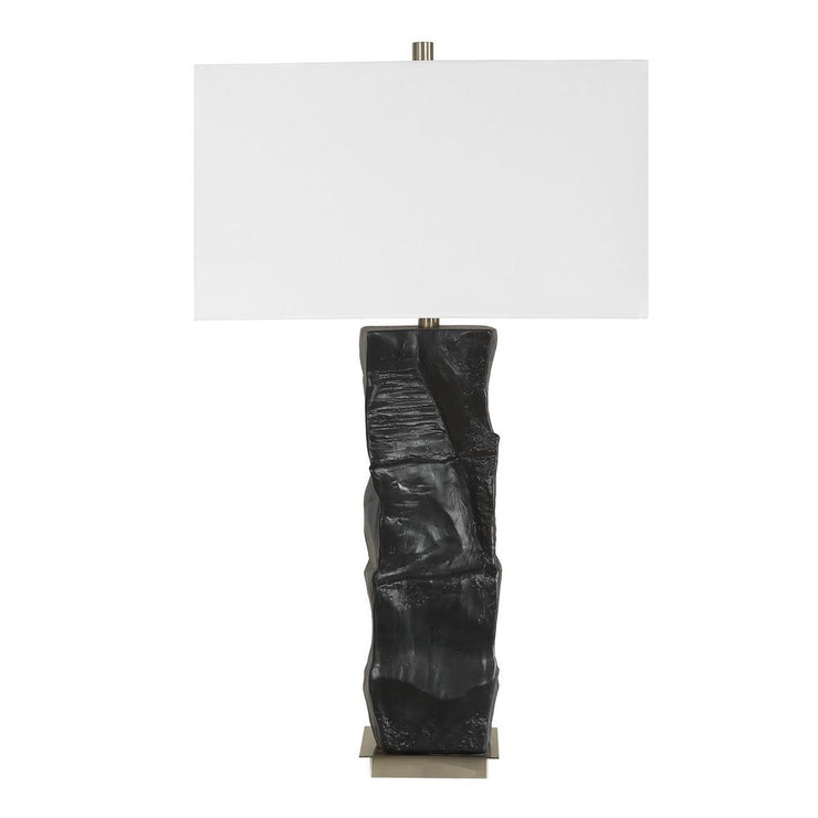 Uttermost Altaria Satin Black Textured Table Lamp