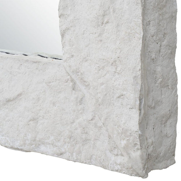 Uttermost Quarry Rustic Aged Ivory Rectangle Mirror