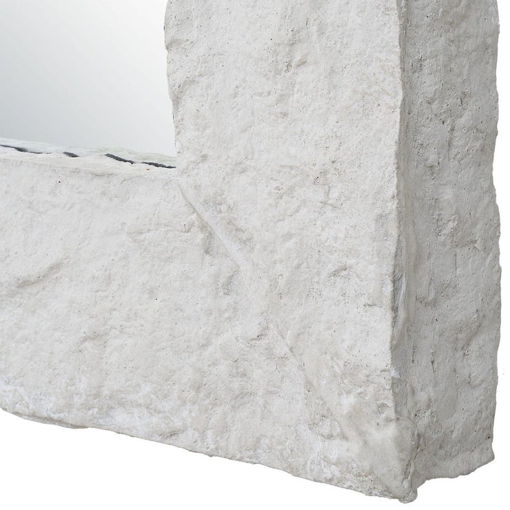 Uttermost Quarry Rustic Aged Ivory Rectangle Mirror