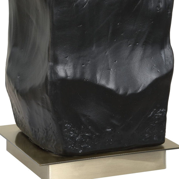 Uttermost Altaria Satin Black Textured Table Lamp
