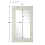 Uttermost Quarry Rustic Aged Ivory Rectangle Mirror