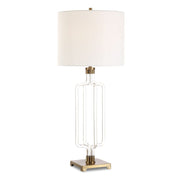 Uttermost Outline Clear Acrylic With Brass Accents Cordless Table Lamp