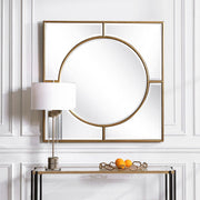 Uttermost Stanford Brushed Gold Square Mirror