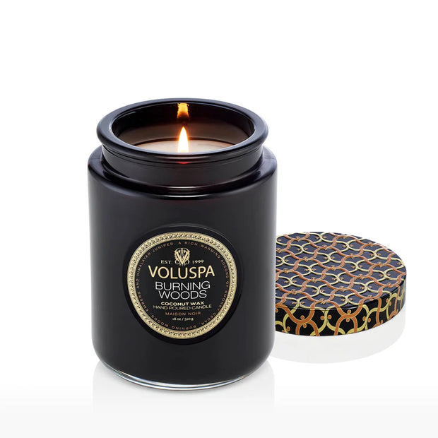 Voluspa Burning Woods Large Jar Candle ~ 18oz