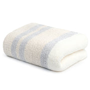 Kashwere Ultra Plush Multi Striped Throw in Soapstone, Linen and Crème