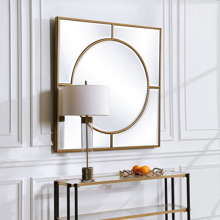 Uttermost Stanford Brushed Gold Square Mirror