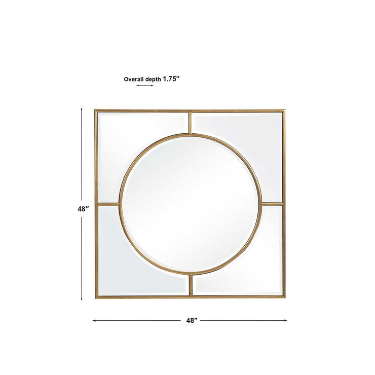Uttermost Stanford Brushed Gold Square Mirror