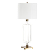 Uttermost Outline Clear Acrylic With Brass Accents Cordless Table Lamp